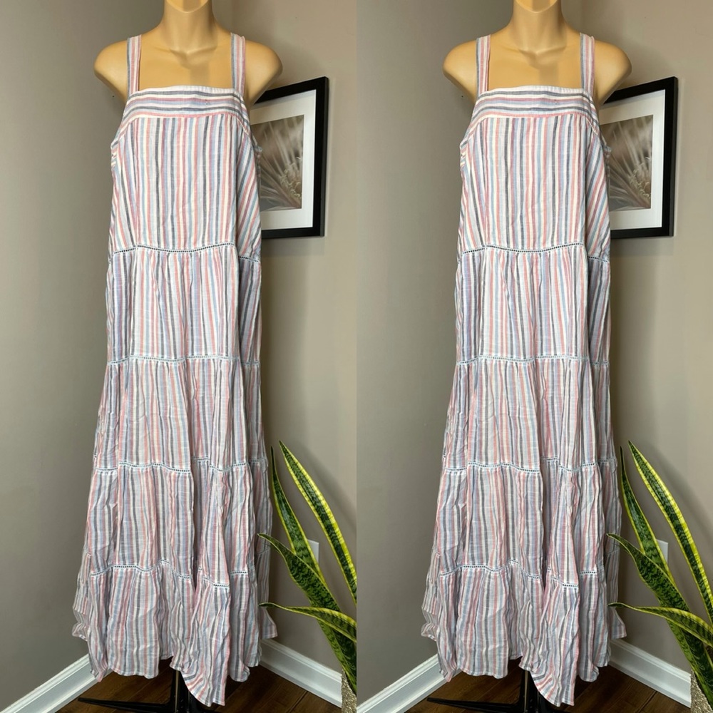 Anthropologie Sundry Luna Tiered Midi Dress - Picture 3 of 6